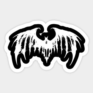 Horror Bat Movie White Sticker